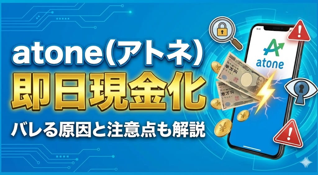 atone（アトネ）を現金化できる優良店！即日で換金のコツとアカウント停止を避けるための注意点を解説